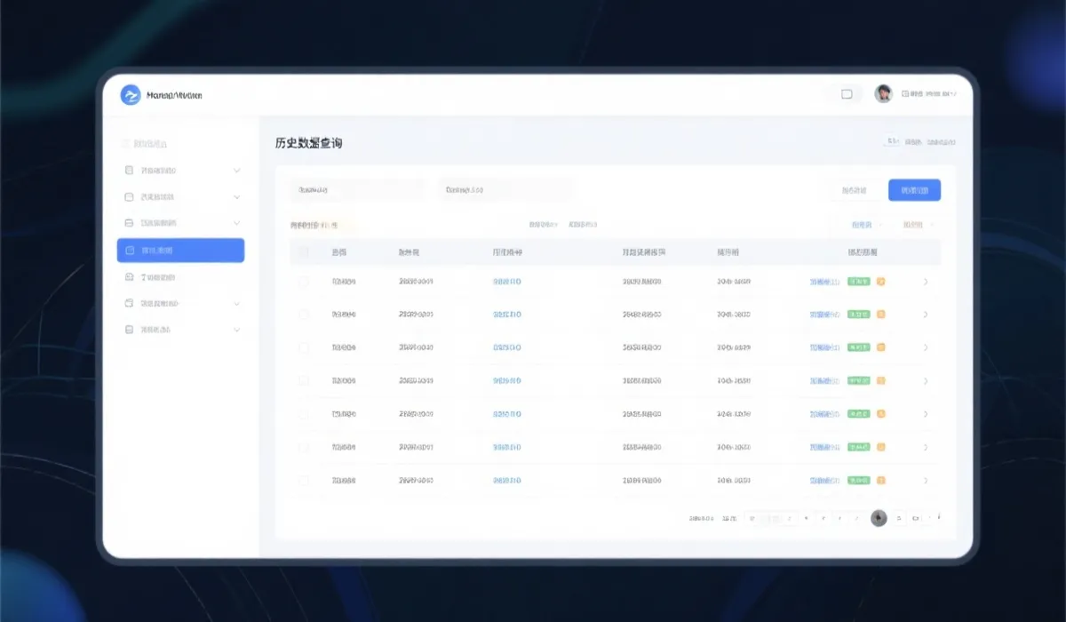 历史开奖结果归档界面